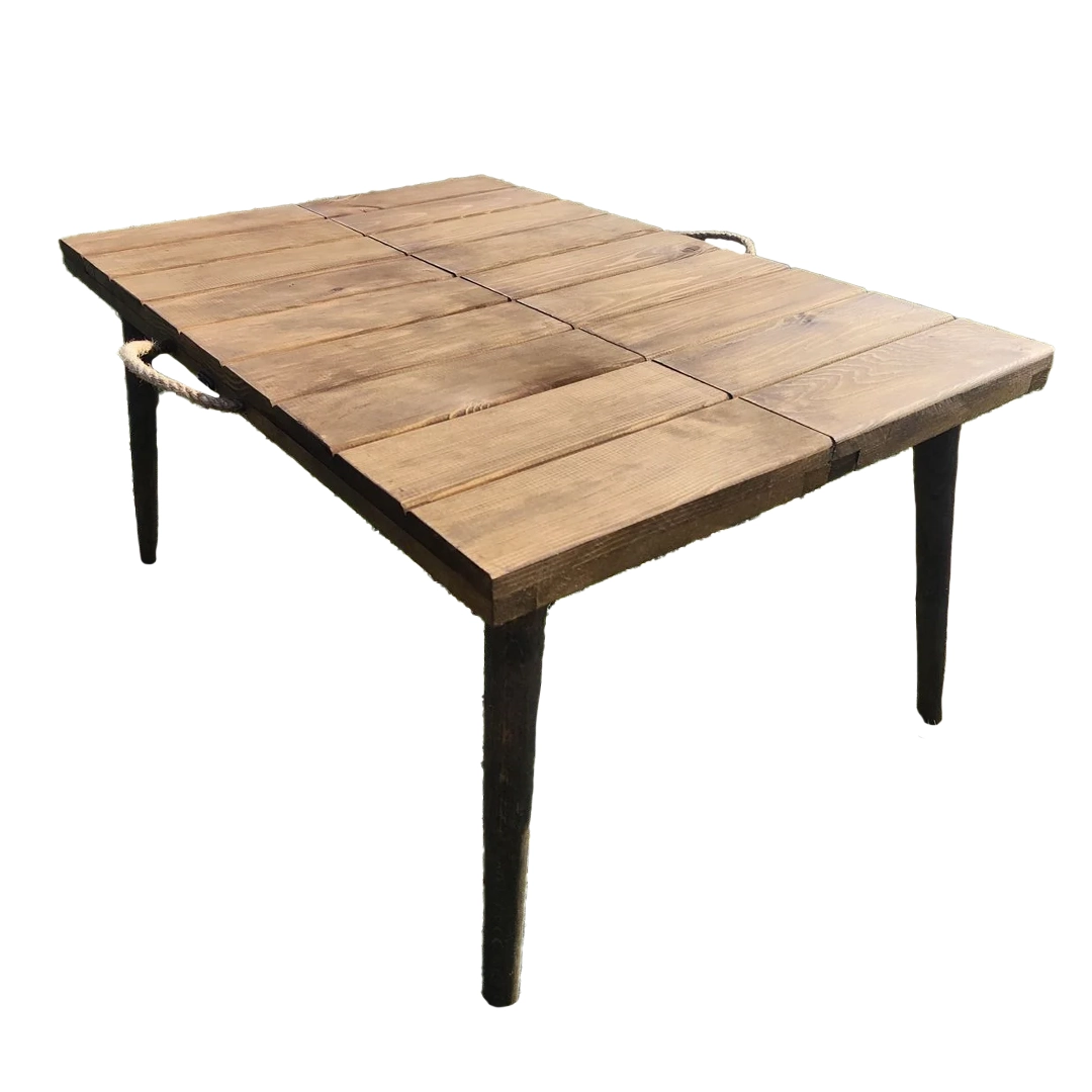Ahşap Katlanır Kamp Masası 50x70